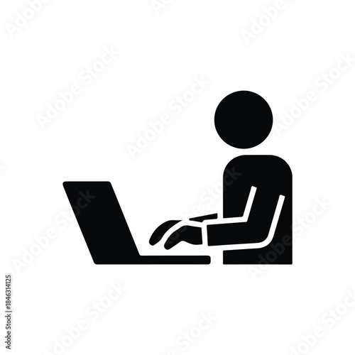 Person working on a laptop computer, representing productivity and technology