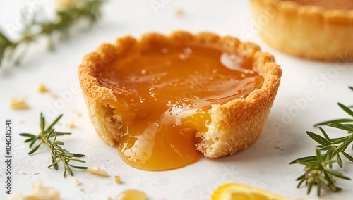 Canadian Butter Tart Isolated on White