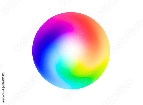 Wallpaper Mural A mesmerizing colorful sphere with swirling gradient patterns creating a dynamic abstract visual isolated on transparent background Torontodigital.ca