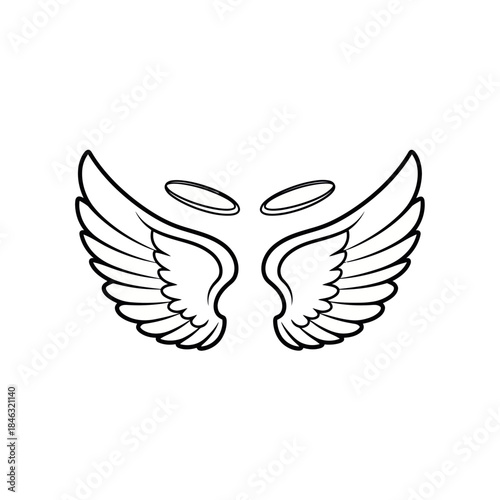 Angel Wings and Halos A Symbol of Divinity and Purity.