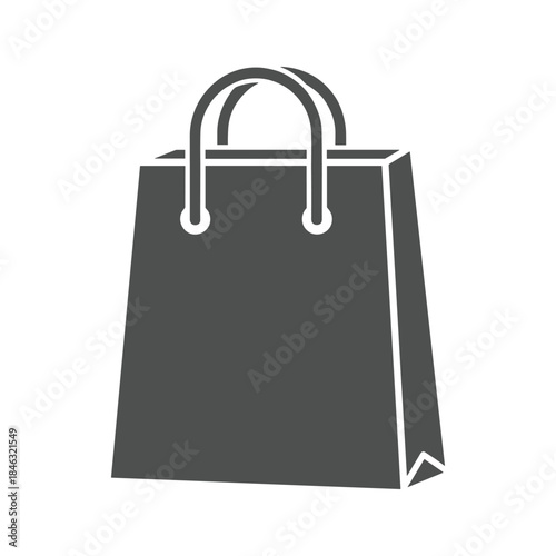 Black shopping bag icon