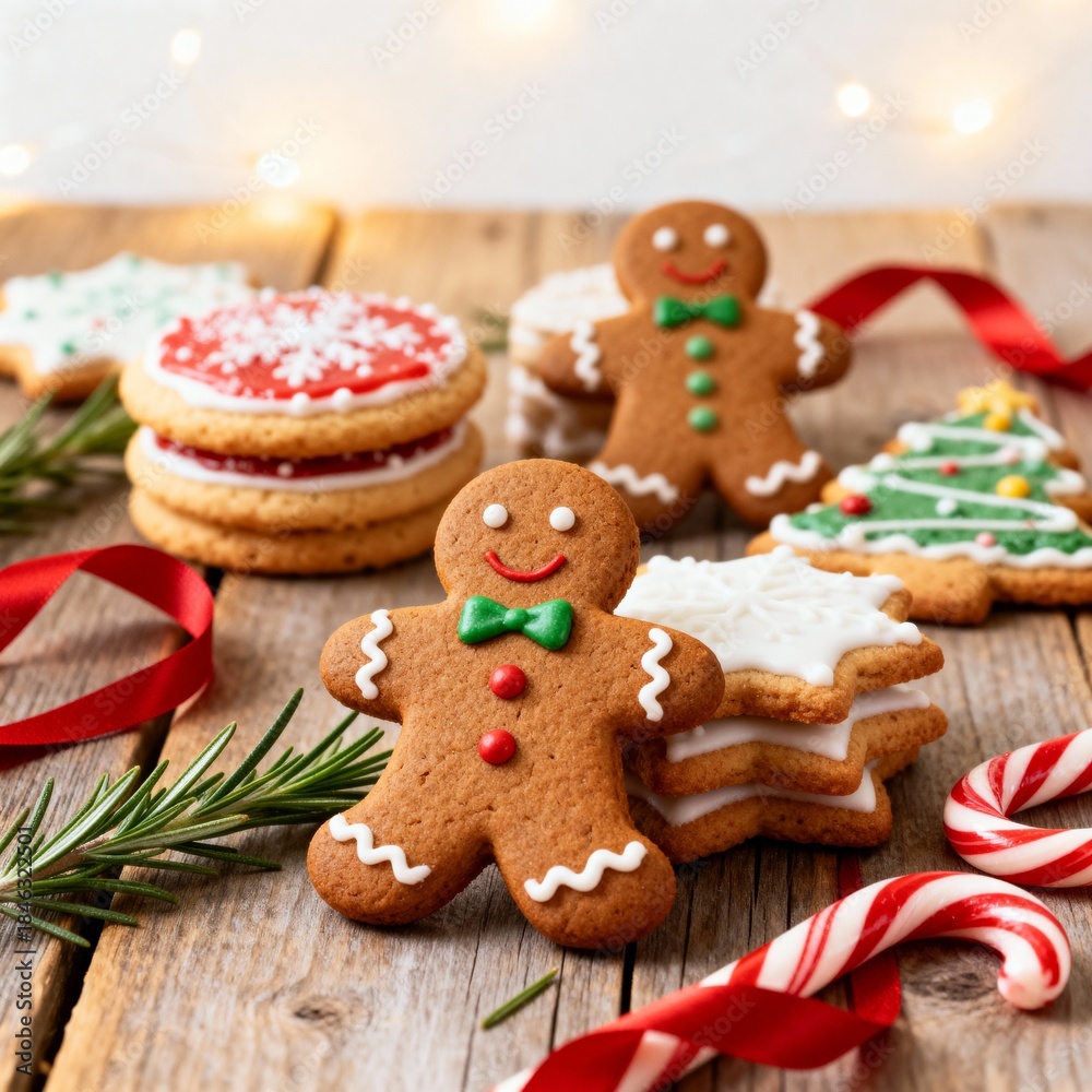 Fototapeta premium christmas gingerbread cookies