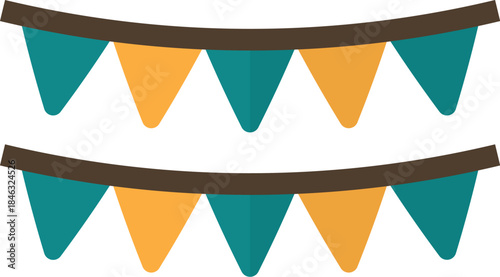 Colorful Bunting Flags for Festive Party Decoration