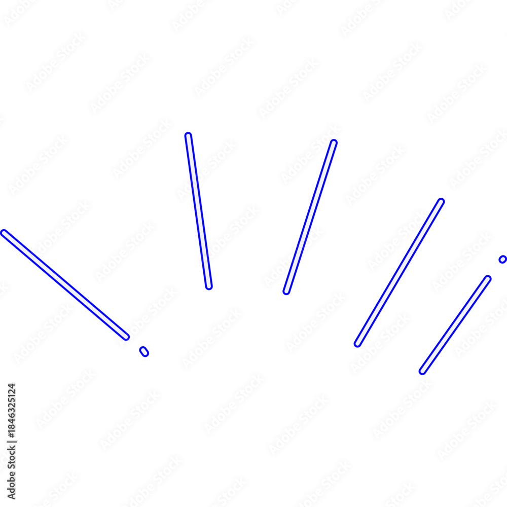 Obraz premium Hand Drawing Neon Rays