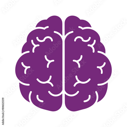 Purple brain illustration