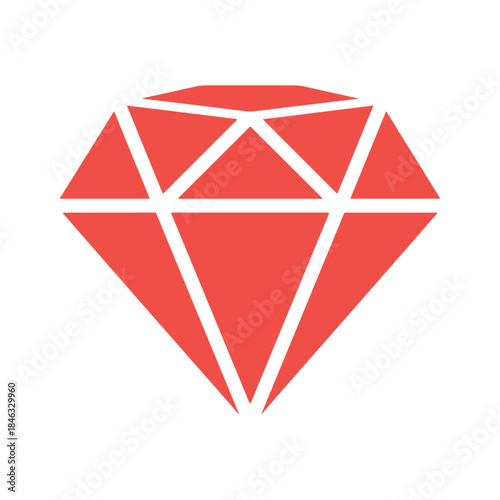 Red diamond icon on white background