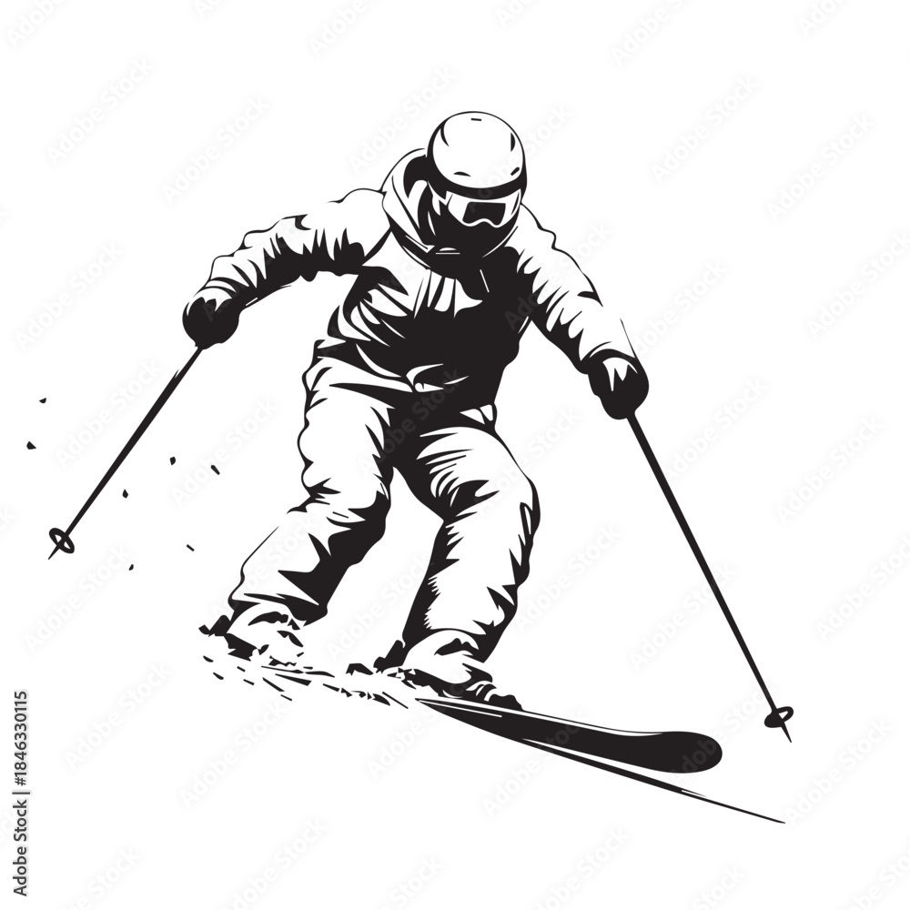 Fototapeta premium skier on a ski slope