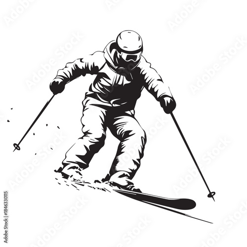 skier on a ski slope