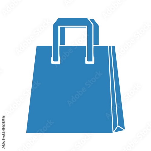 Blue shopping bag with handles