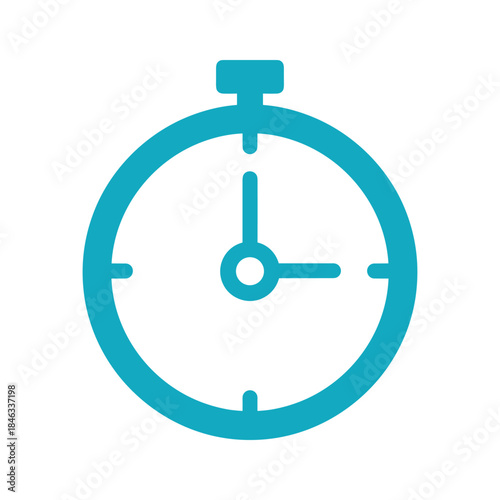 Stopwatch icon in turquoise