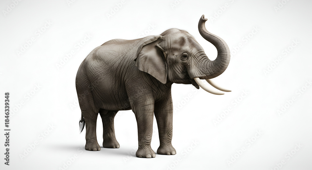 Obraz premium elephant isolated on white background