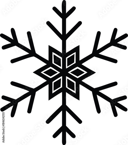 snowflake on a black background