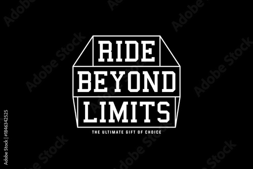 Ride Beyond Limits Motivational Emblem