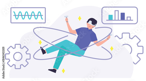 Business Automation and System Optimization Technology Illustration
