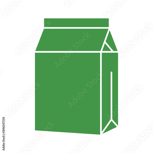 Green carton box illustration