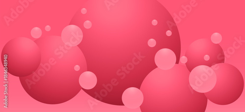 Cheerful floating pink ball design. Wide cover with fun and energetic pink shades. Great for Mother's or Women's Day