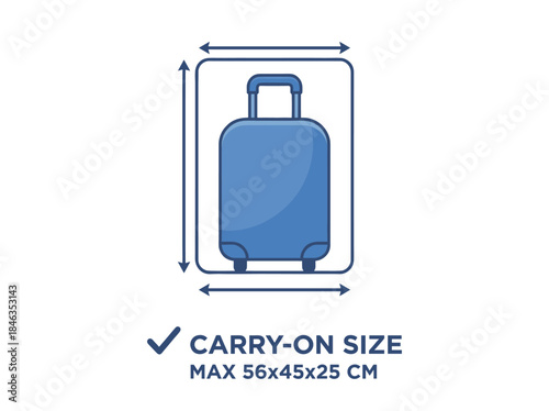 Blue Suitcase Carry On Size Dimensions.