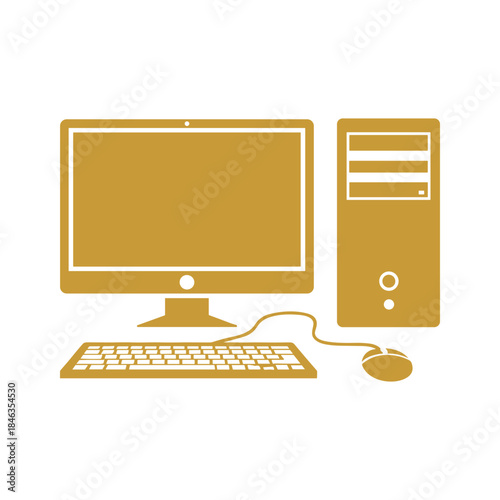 Desktop Computer Illustration