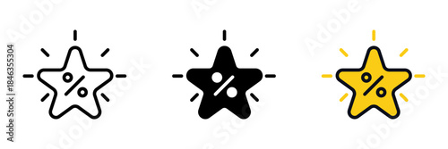 Discount Star is a promotional badge highlighting special deals, savings, and attractive price reductions.