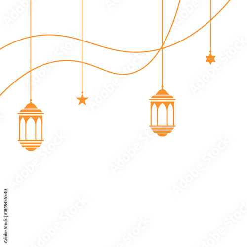 Ramadan kareem lanterns vector design