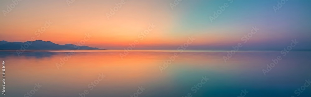 Obraz premium Minimalist Gradient Seascape at Dawn