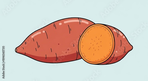 illustration of a slice of potato