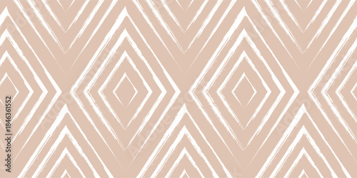 Trendy aesthetic abstract seamless pattern with geometric print. Minimalistic Organic brush stroke, ink texture. Simple design for wallpaper, textile, wrapping, packing, fabric, branding, decoration.