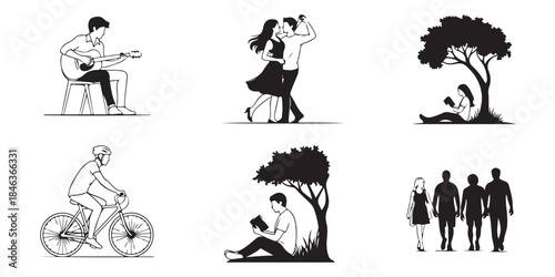 vector silhouettes of people