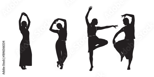ballet dancers silhouette