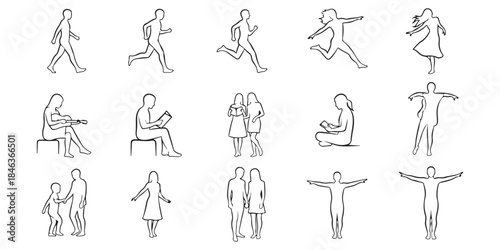 set of women silhouettes