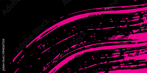 Red black brush stroke pattern car sticker, abstract banner, sporty lines, black ping color combination, brush stroke pattern, grunge motorsport racing design.