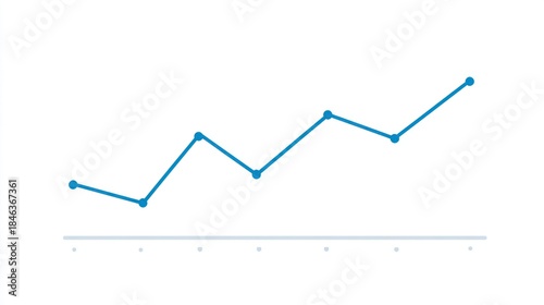 Abstract line chart illustration depicting financial growth and analysis