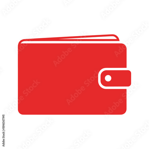 Red wallet icon illustration