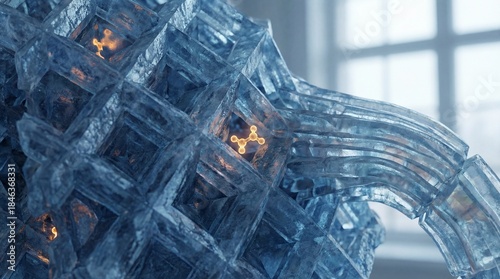A close-up view of an icy s...