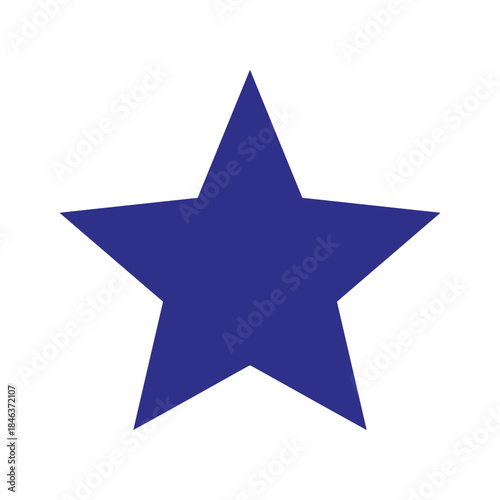 Blue star icon on white background