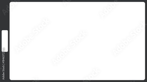 8mmネガフィルムをイメージした穴が1つのシンプルなフレーム素材（アスペクト比16:9）