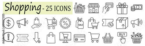 Shopping & Contactless Payment Icon Set