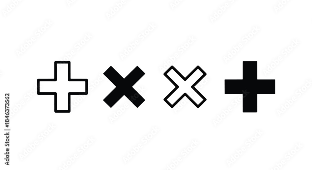 Obraz premium Basic icon set - Line and glyph solid icon set - Solid icons vector collection - Blue icon set - Icon vector - Flat Design Icon