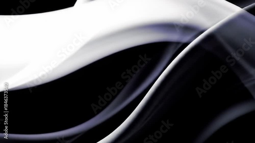 Swirling white smoke trails on black; calming screensaver or background