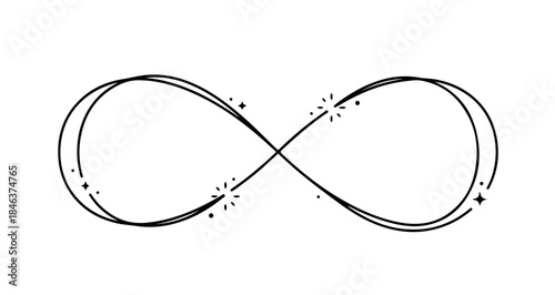 minimalist line art infinity symbol representing eternity