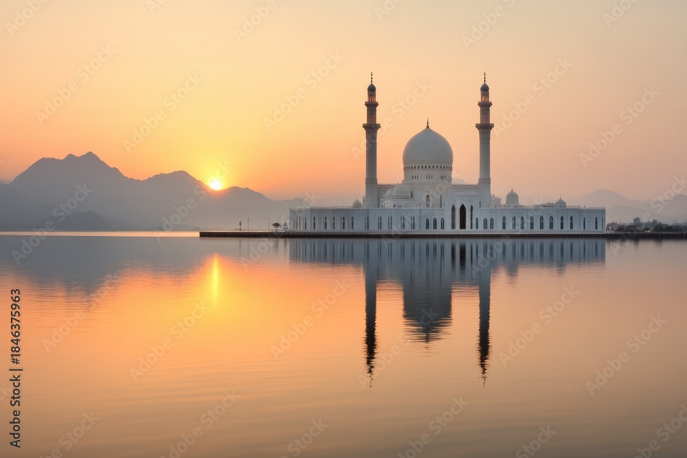 Naklejka premium Islamic financial ethics concept showing responsible wealth management and faith
