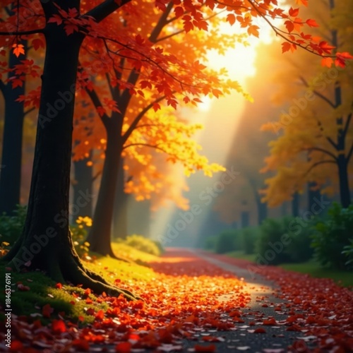 Crisp air, amber bokeh strung amongst vibrant foliage , lights, festival