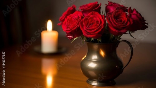 Collection of shiny red hearts on a dark red background for valentines day or love themed designs and decorations