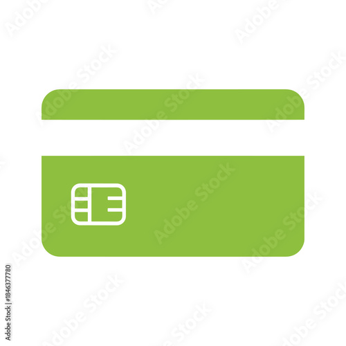 Green credit card illustration