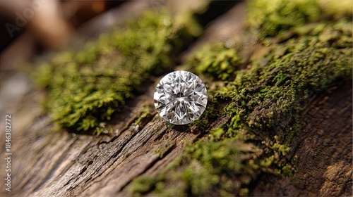 The Future of Gems: High-Quality Synthetic Diamond Showcased on Organic Nature Surface