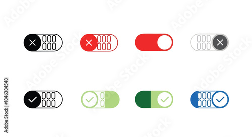 Status indicator icons - Line and glyph solid icon set - Solid icons vector collection - Blue icon set - Icon vector - Flat Design Icon
