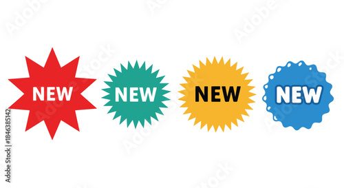 New badge icons set - Line and glyph solid icon set - Solid icons vector collection - Blue icon set - Icon vector - Flat Design Icon