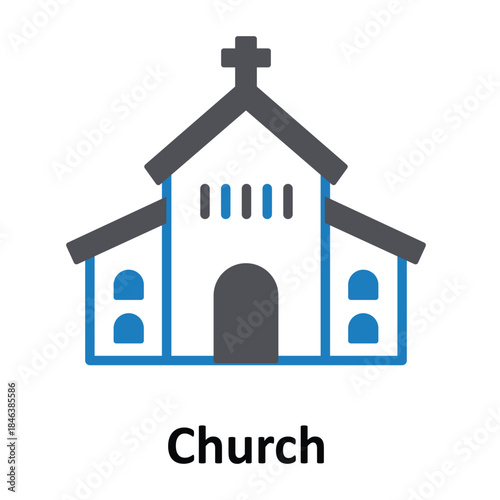 Church Vector icon which can easily modify or edit