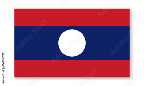 Free Download Laos national flag in flat style. Vector flat background. - GFXLoad