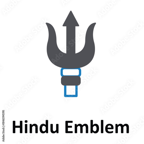 Hindu Emblem Vector icon which can easily modify or edit